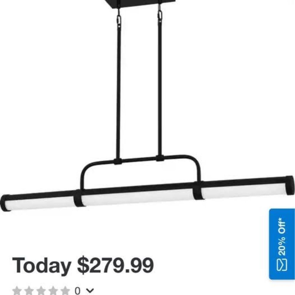 Black Pendant chandelier Naya Integrated LED Matte Black Island Light Brand: Quo